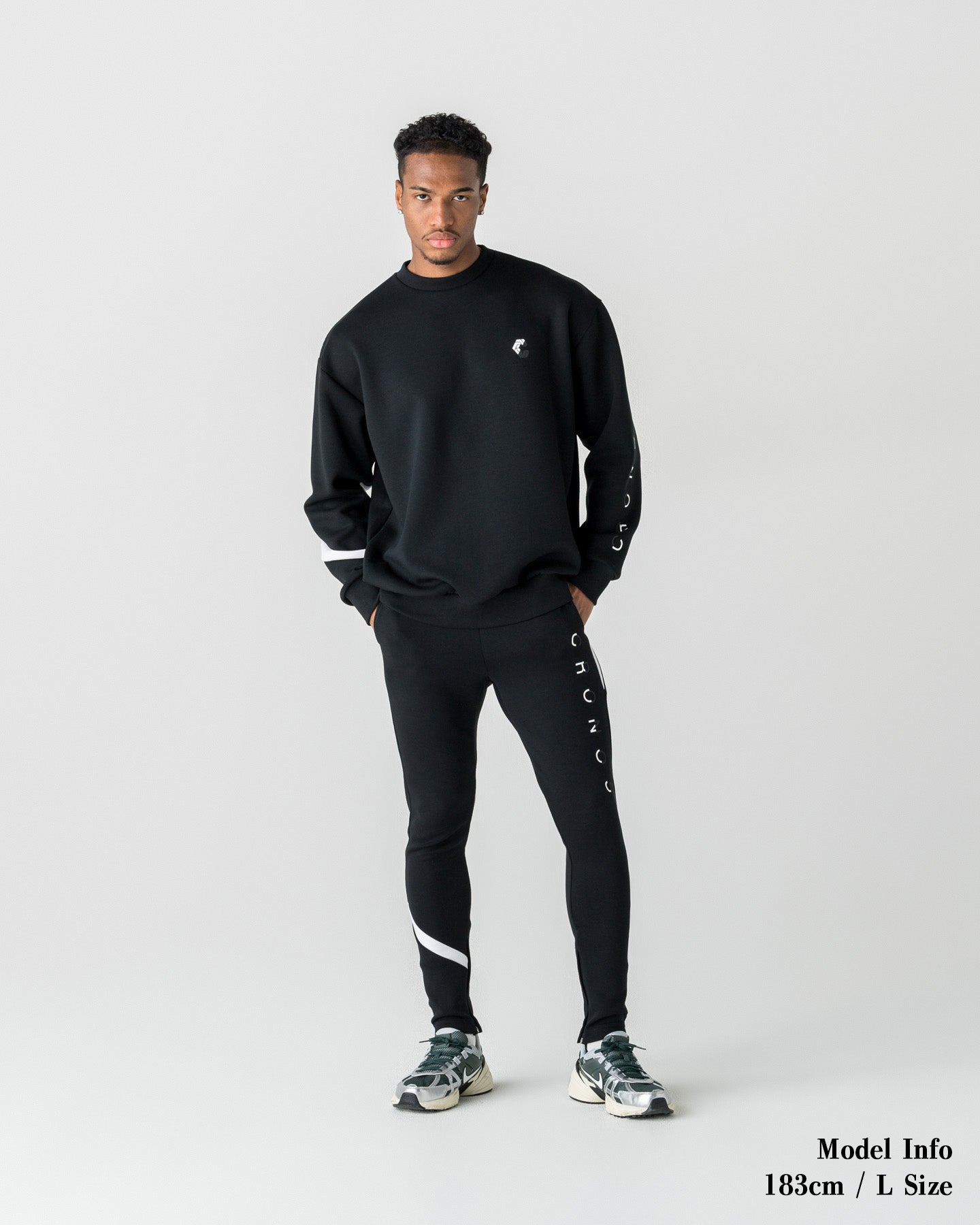 CRONOS LIGHTWEIGHT HYBRID L/S TEE【BLACK】