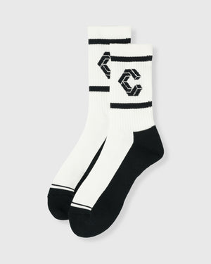 CRONOS Jacquard Comfort Socks【WHITE】