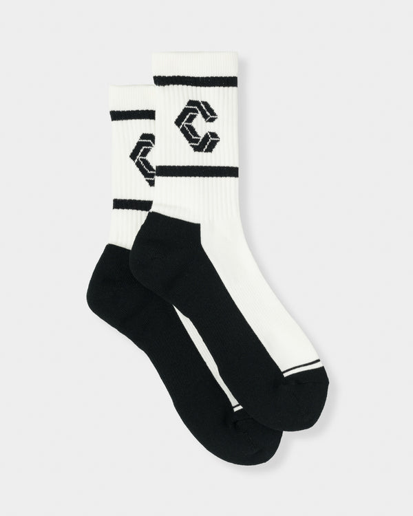 CRONOS Jacquard Comfort Socks【WHITE】