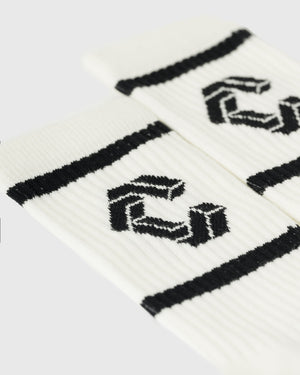 CRONOS Jacquard Comfort Socks【WHITE】