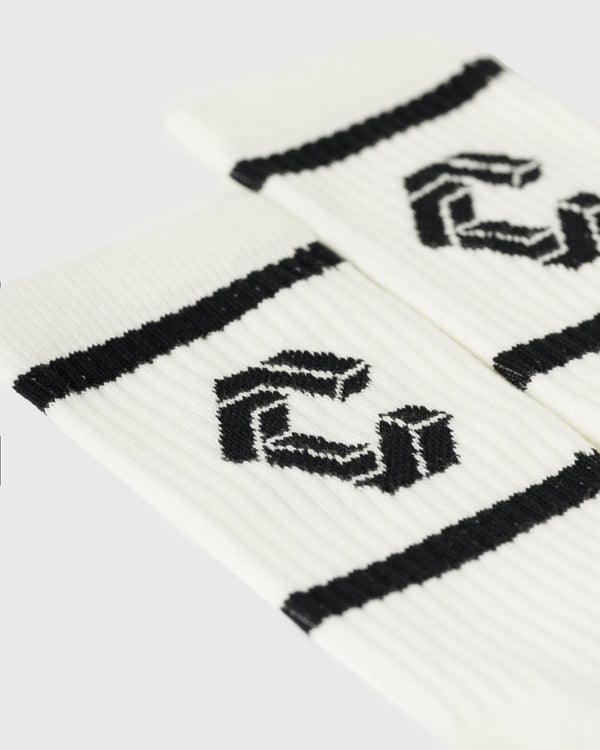 CRONOS Jacquard Comfort Socks【WHITE】