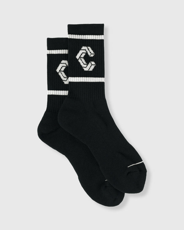 CRONOS Jacquard Comfort Socks【BLACK】
