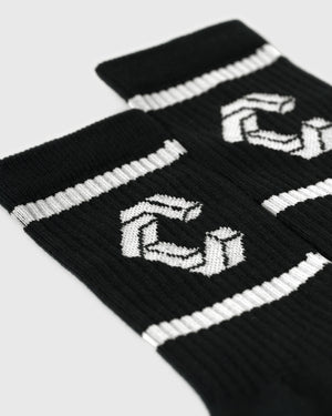 CRONOS Jacquard Comfort Socks【BLACK】