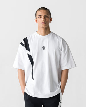CRONOS ACTIVE FLOW OVERSIZE S/S TEE [WHITE]