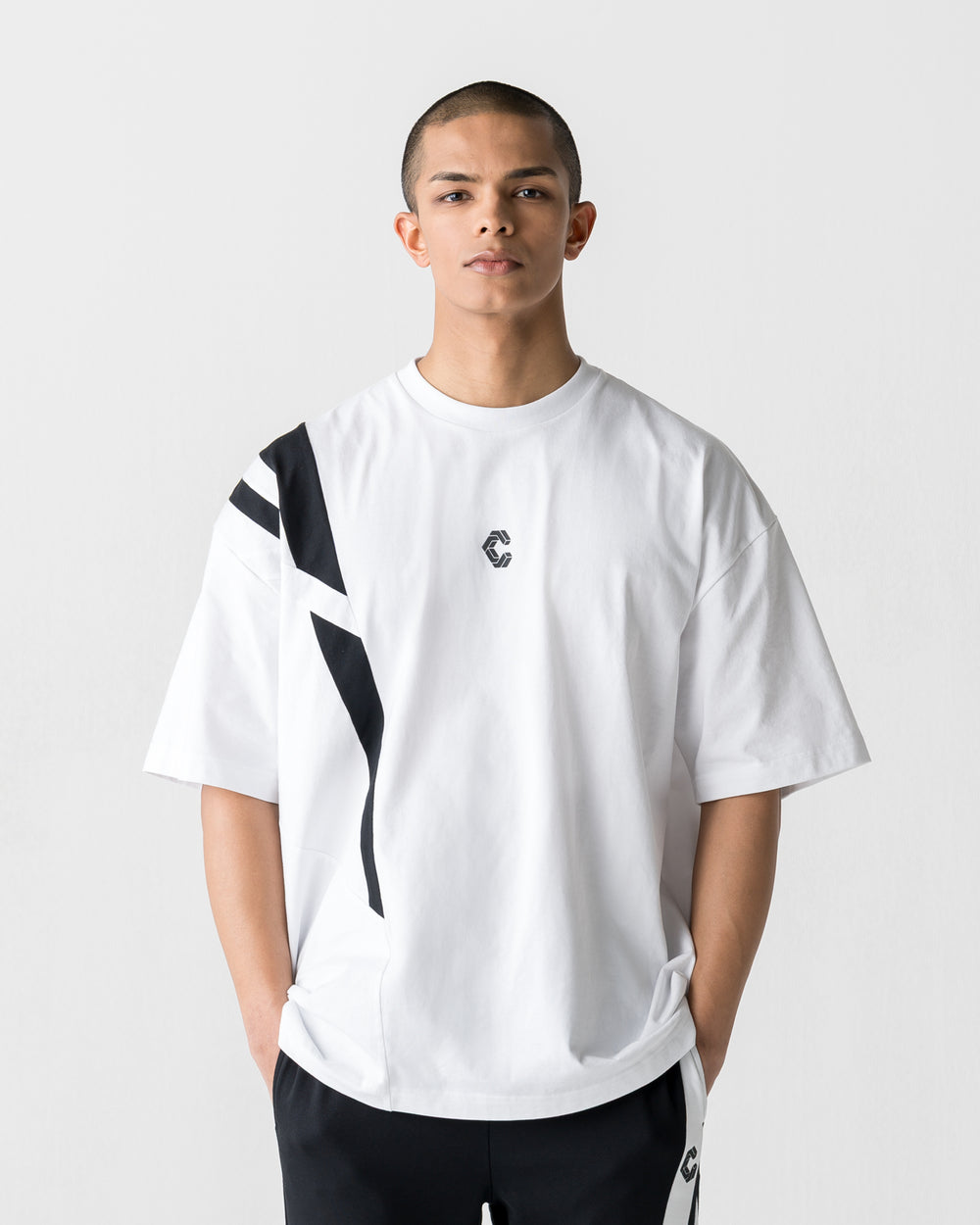 CRONOS ACTIVE FLOW OVERSIZE S/S TEE【WHITE】