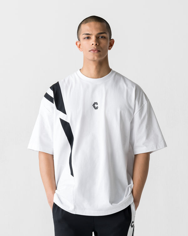 CRONOS ACTIVE FLOW OVERSIZE S/S TEE【WHITE】