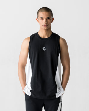 CRONOS SPLIT  LOGO SLEEVELESS【BLACK】