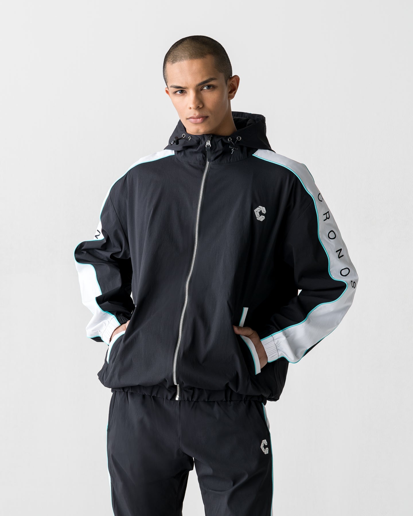 CRONOS VISION PIPING BLOUSON【BLACK×WHITE】