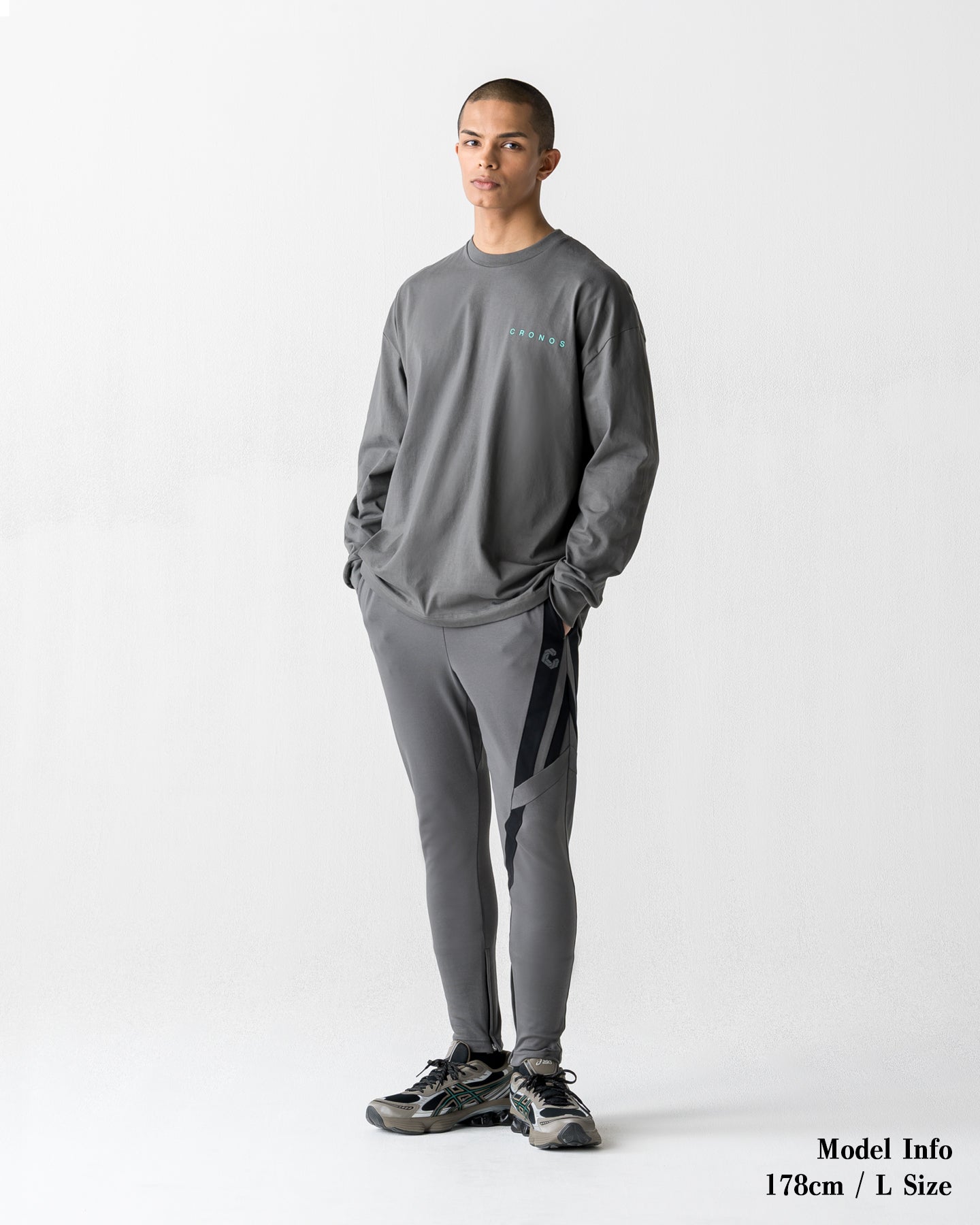 CRONOS ACTIVE FLOW SKINNY PANTS【D.GRAY】