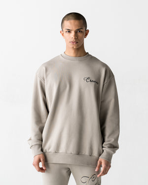 CRONOS  SCRIPT SWEAT【GREIGE】