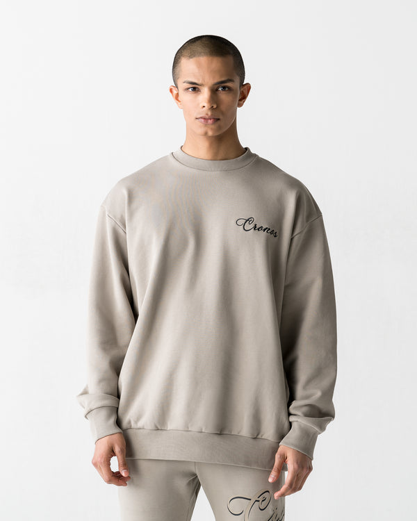 CRONOS  SCRIPT SWEAT【GREIGE】