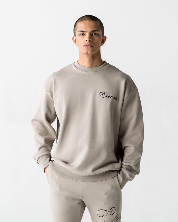 CRONOS  SCRIPT SWEAT【GREIGE】