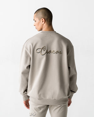 CRONOS  SCRIPT SWEAT【GREIGE】