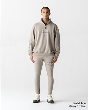 CRONOS HIGH TENSION SCRIPT SKINNY PANTS【GREIGE】