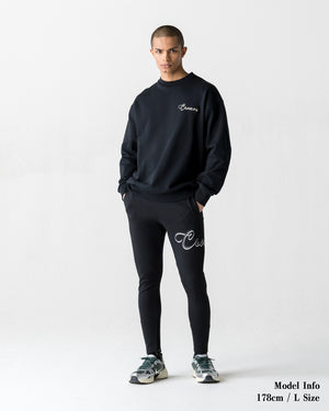 CRONOS HIGH TENSION SCRIPT SKINNY PANTS【BLACK】