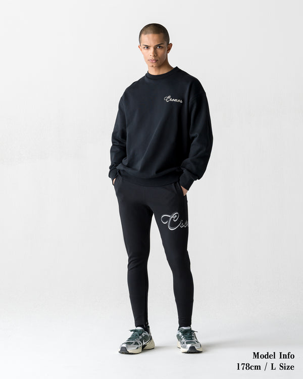 CRONOS  SCRIPT SWEAT【BLACK】