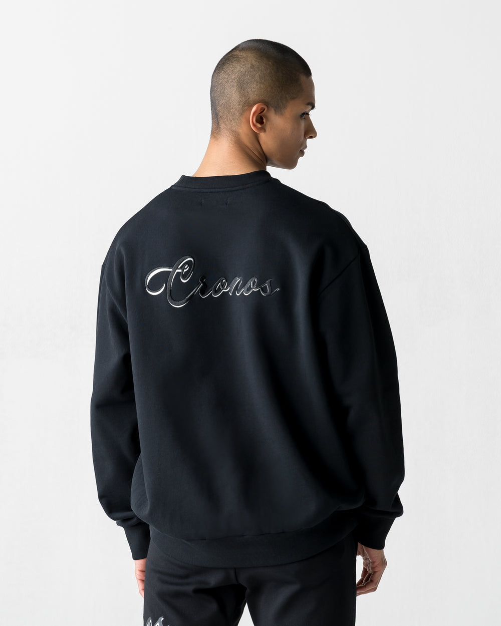 CRONOS  SCRIPT SWEAT【BLACK】
