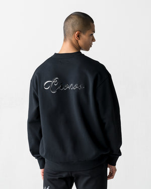 CRONOS  SCRIPT SWEAT【BLACK】