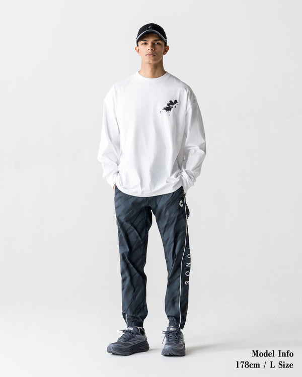 CRONOS PAINT STROKE L/S TEE【WHITE】