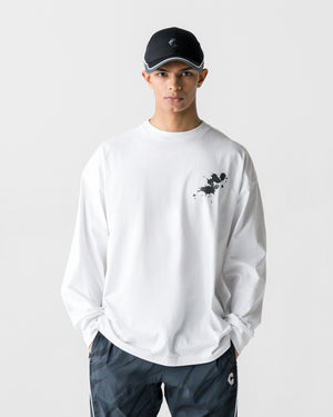 CRONOS PAINT STROKE L/S TEE [WHITE]