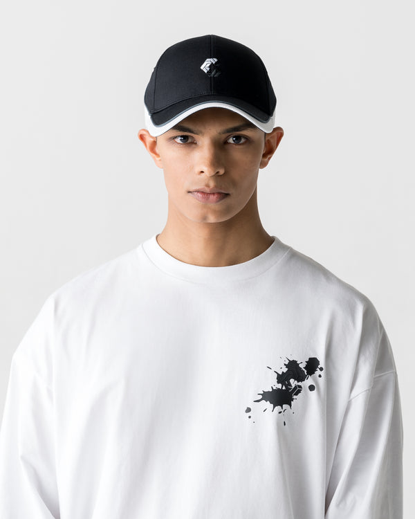 CRONOS BICOLOR PANEL BRIM CAP【BLACK×WHITE】