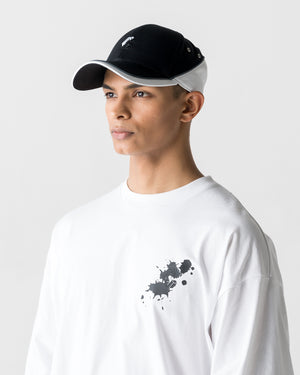 CRONOS BICOLOR PANEL BRIM CAP【BLACK×WHITE】