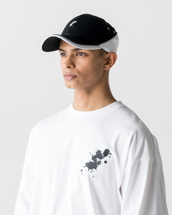 CRONOS BICOLOR PANEL BRIM CAP【BLACK×WHITE】