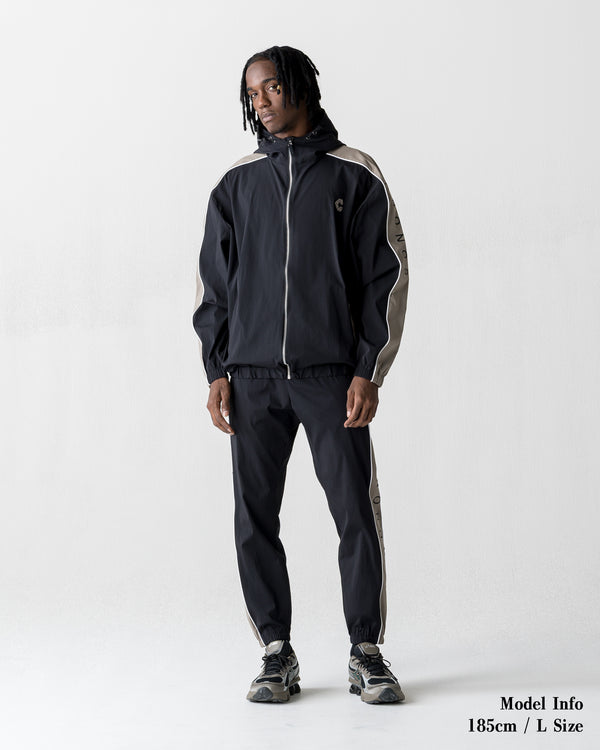 CRONOS VISION PIPING PANTS【BLACK×TAUPE】