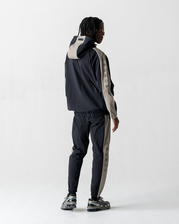 CRONOS VISION PIPING PANTS【BLACK×TAUPE】