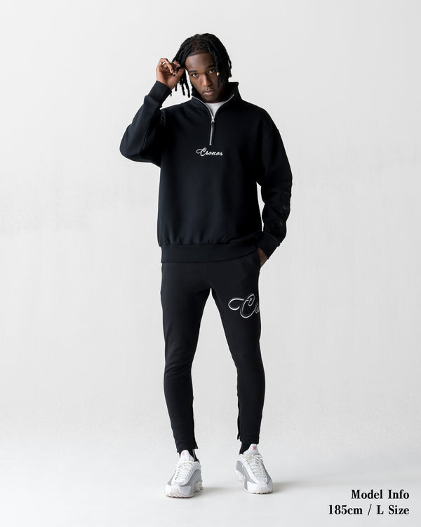 CRONOS SCRIPT HALF ZIP 【BLACK】
