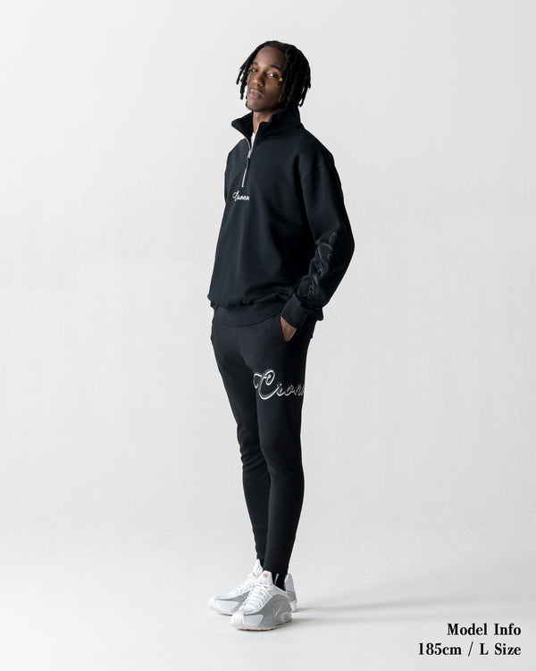 CRONOS SCRIPT HALF ZIP 【BLACK】