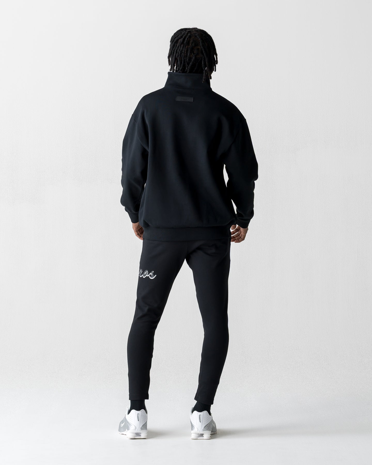 CRONOS HIGH TENSION SCRIPT SKINNY PANTS【BLACK】