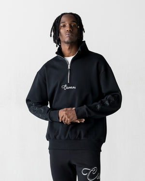 CRONOS SCRIPT HALF ZIP 【BLACK】