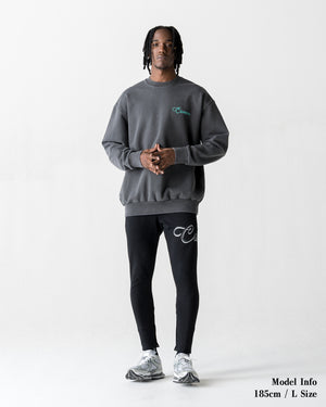 CRONOS  SCRIPT SWEAT【V BLACK】