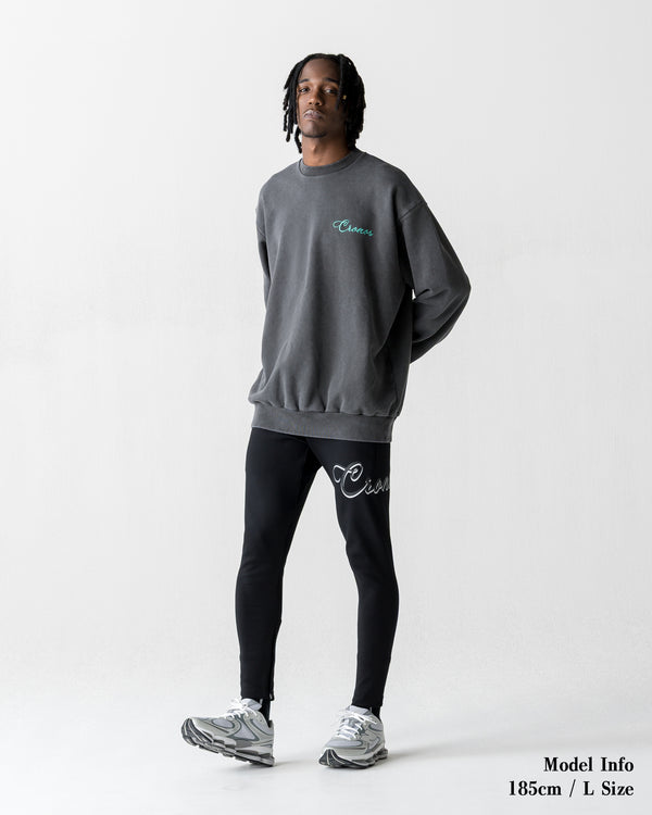 CRONOS  SCRIPT SWEAT【V BLACK】
