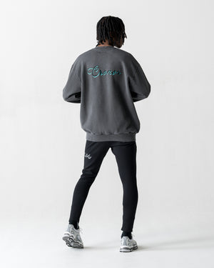 CRONOS  SCRIPT SWEAT【V BLACK】