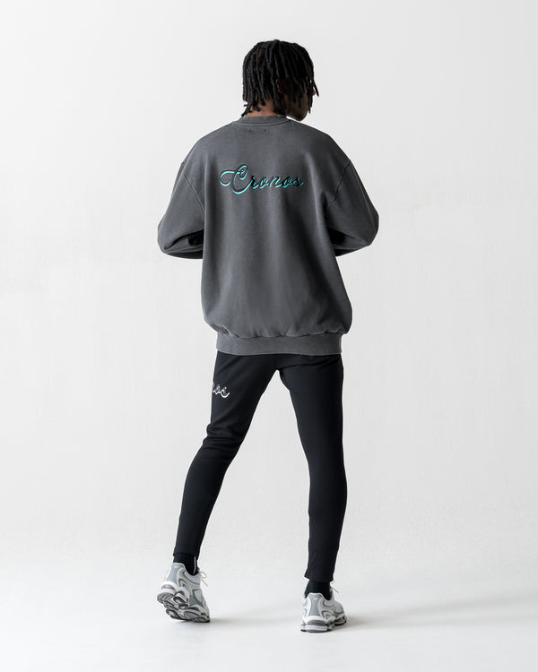 CRONOS  SCRIPT SWEAT【V BLACK】