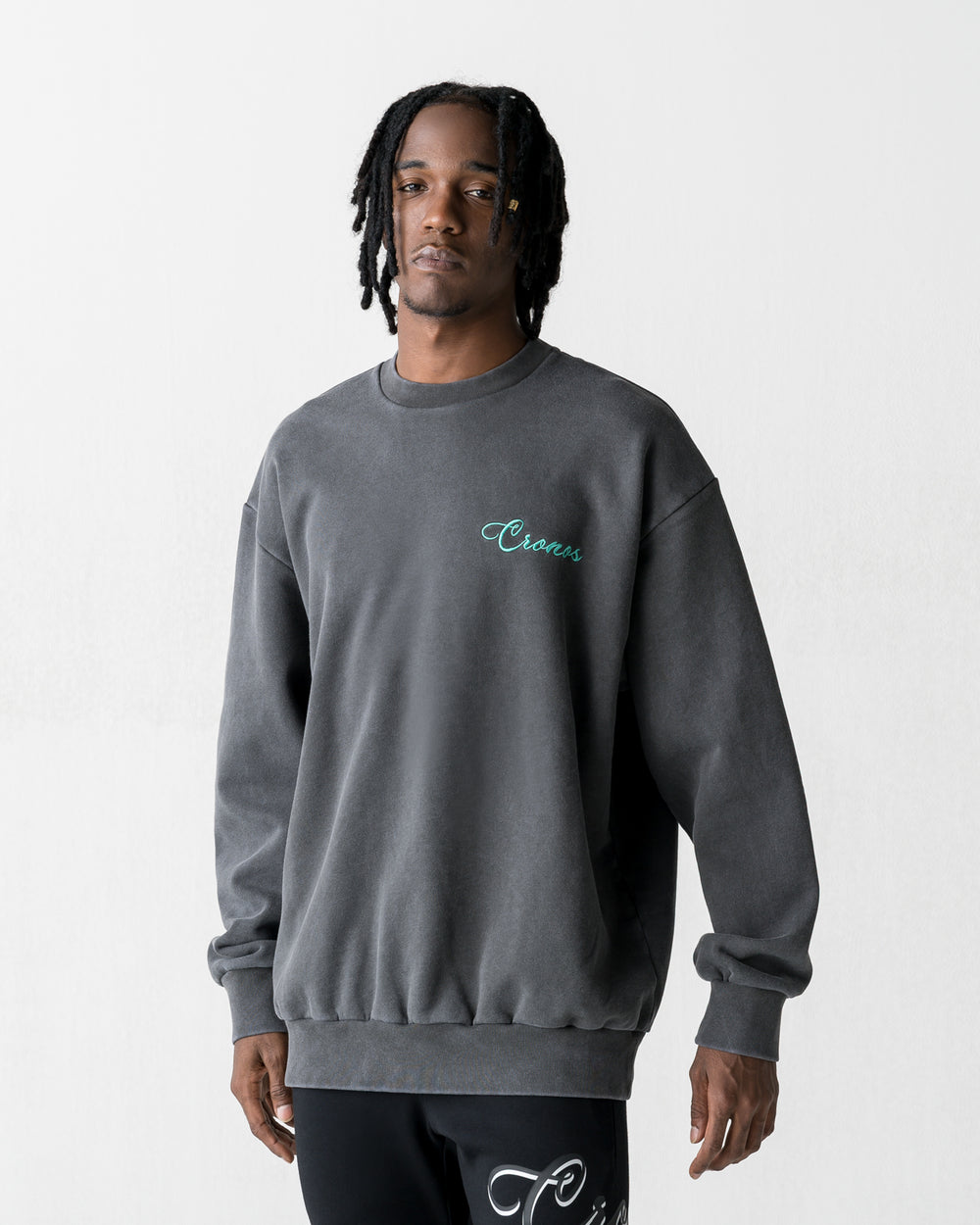 CRONOS  SCRIPT SWEAT【V BLACK】