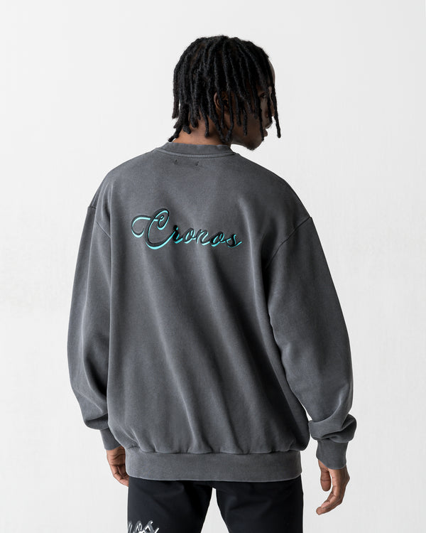 CRONOS  SCRIPT SWEAT【V BLACK】