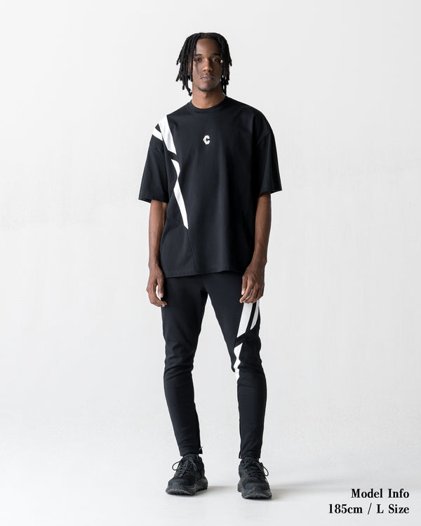 CRONOS ACTIVE FLOW OVERSIZE S/S TEE【BLACK】
