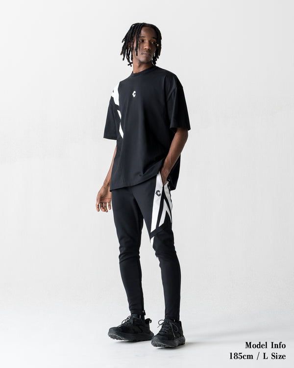 CRONOS ACTIVE FLOW OVERSIZE S/S TEE【BLACK】