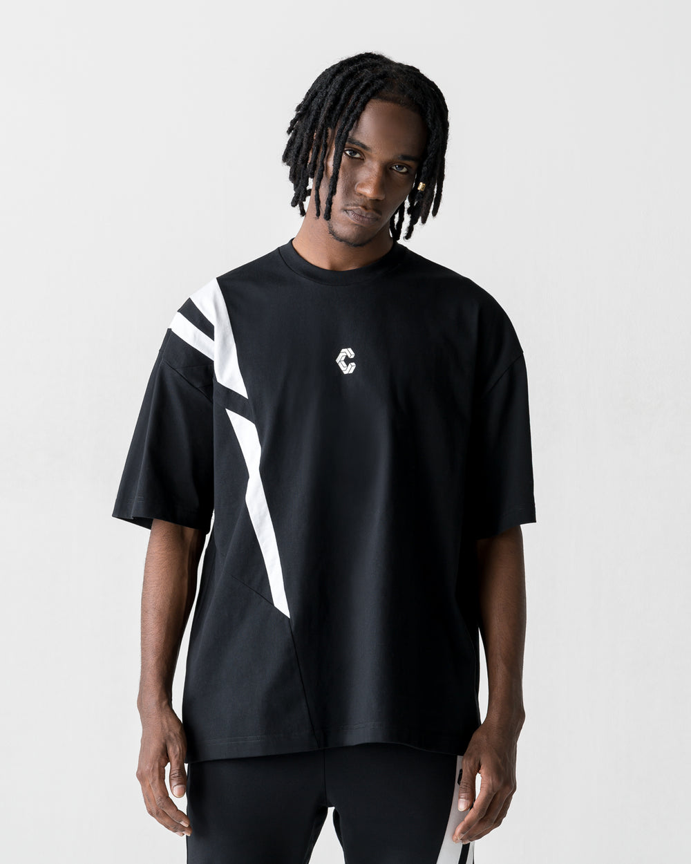CRONOS ACTIVE FLOW OVERSIZE S/S TEE【BLACK】