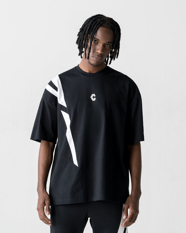 CRONOS ACTIVE FLOW OVERSIZE S/S TEE【BLACK】