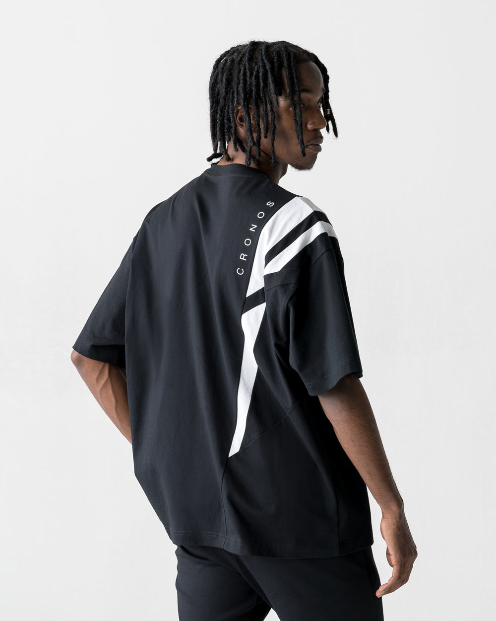 CRONOS ACTIVE FLOW OVERSIZE S/S TEE【BLACK】