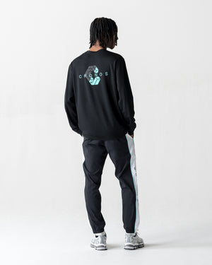 CRONOS BOLD BACK LOGO REGULARFIT T-SHIRT【BLACK×T.BLUE】