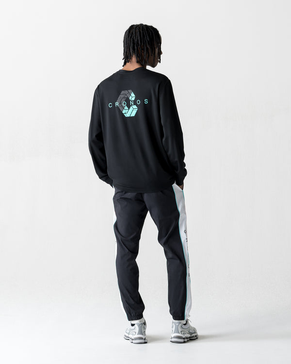 CRONOS BOLD BACK LOGO REGULARFIT T-SHIRT【BLACK×T.BLUE】