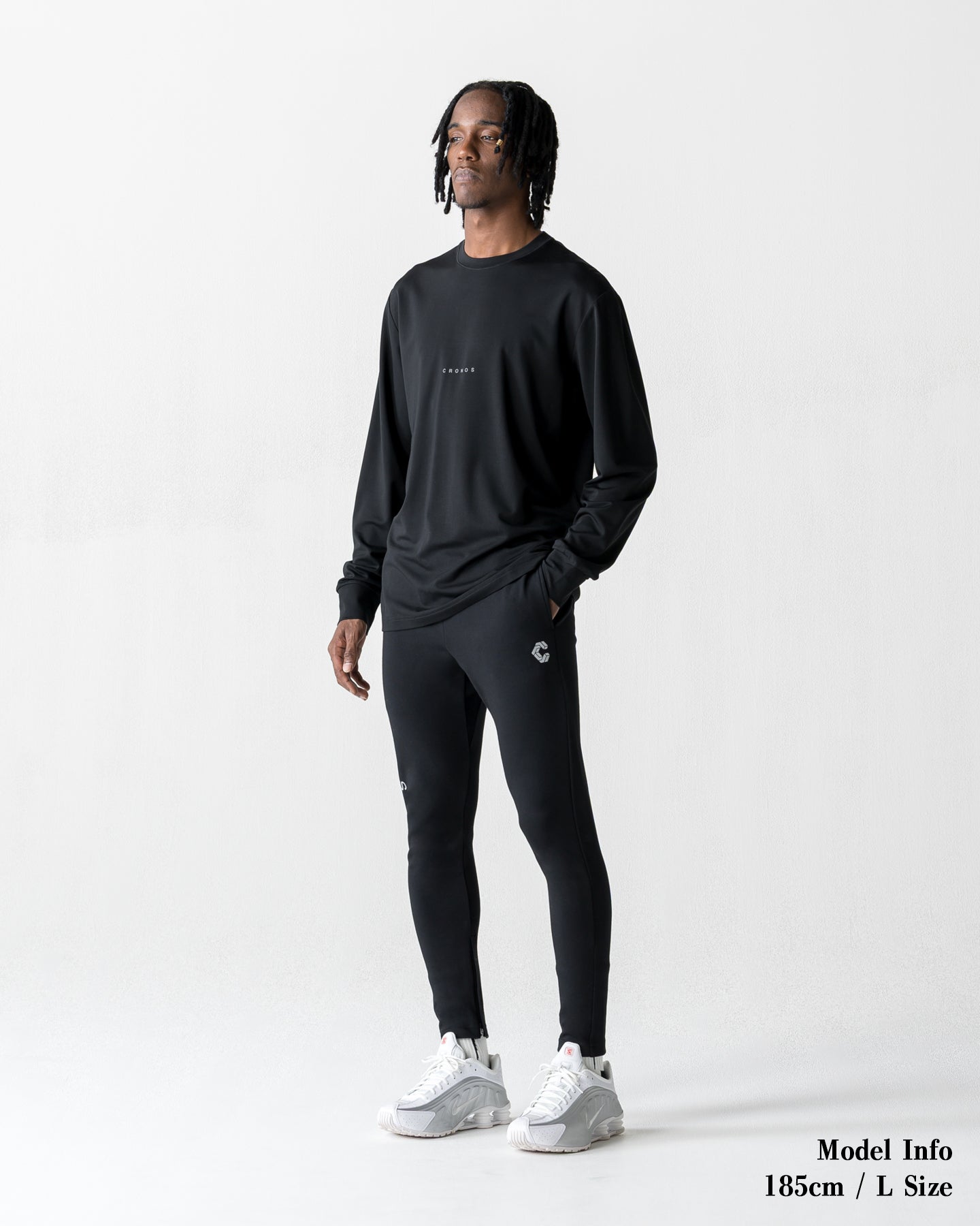 CRONOS ACTIVE SLIM Long Pants【BLACK×SILVER】