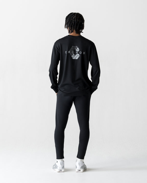 CRONOS BOLD BACK LOGO REGULARFIT T-SHIRT【BLACK×SILVER】