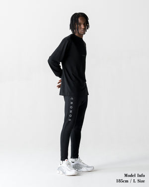 CRONOS ACTIVE SLIM Long Pants【BLACK×SILVER】