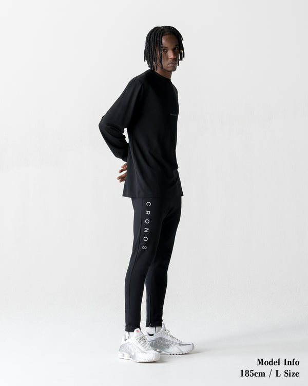 CRONOS ACTIVE SLIM Long Pants【BLACK×SILVER】